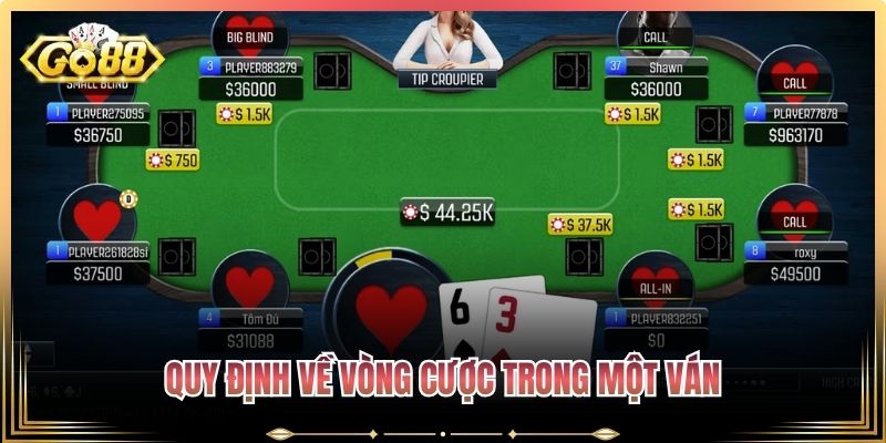 Quy định về vòng cược trong một ván