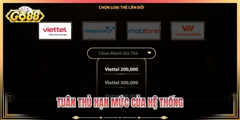 Rút Tiền Go88 – Hướng Dẫn Chi Tiết & Mẹo Duyệt Lệnh Nhanh 3 Tuân thủ hạn mức của hệ thống